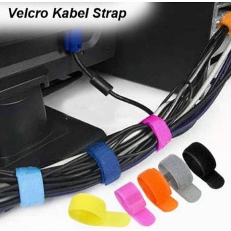 (TWS) Velcro Strap/ Cable Strap/ Pengikat Kabel/ Penjepit Merapikan Kabel OR88