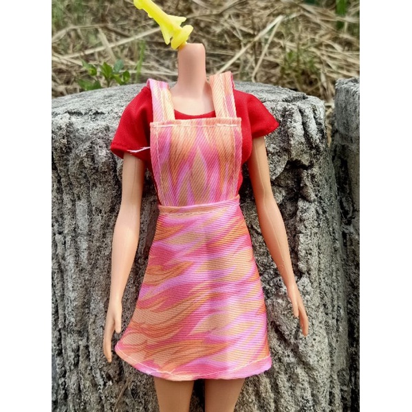 baju overall rok and celana untuk boneka 30cm