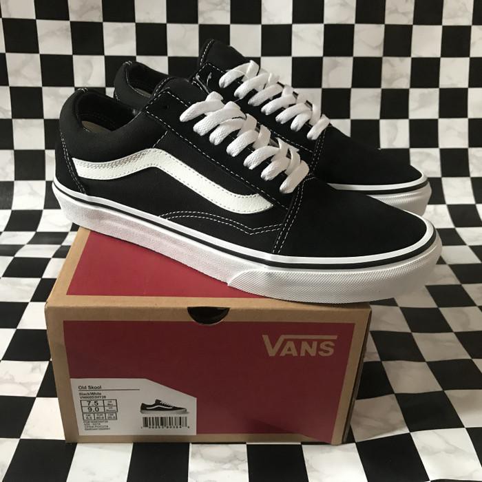 VANS OLDSKOOL CLASSIC BLACK WHITE ORIGINAL / VANS OLD SKOOL