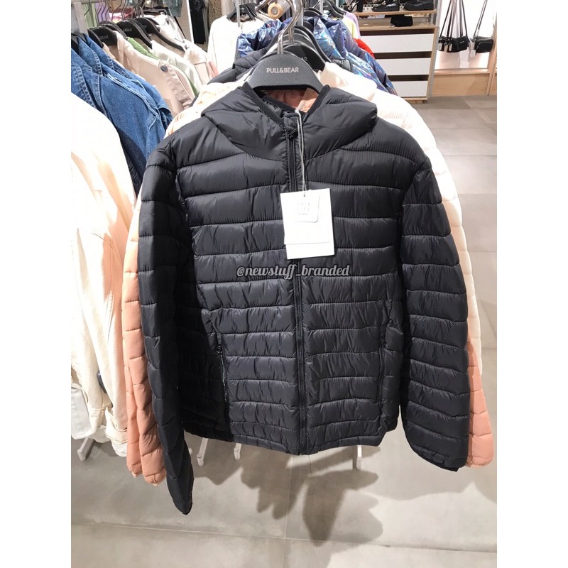 Jaket Puffer Nilon Pull Bear Jaket Winter Jaket Cewek Shopee Indonesia