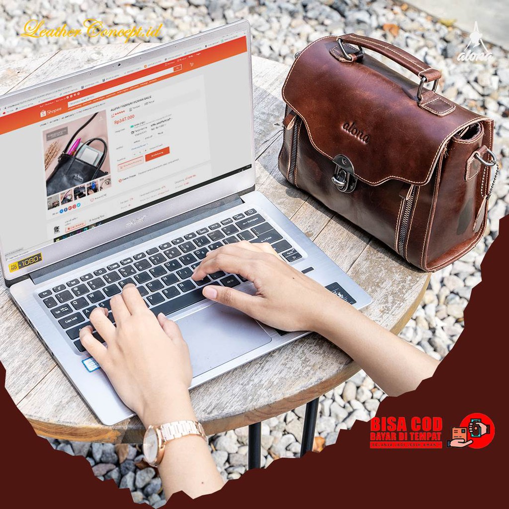 TAS SELEMPANG WANITA KULIT ASLI ORIGINAL BRANDED ALONA AURORA