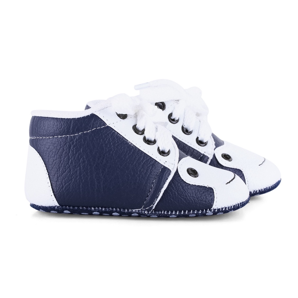 Sepatu Prewalker Tali Anak Lucu PWKS Navy