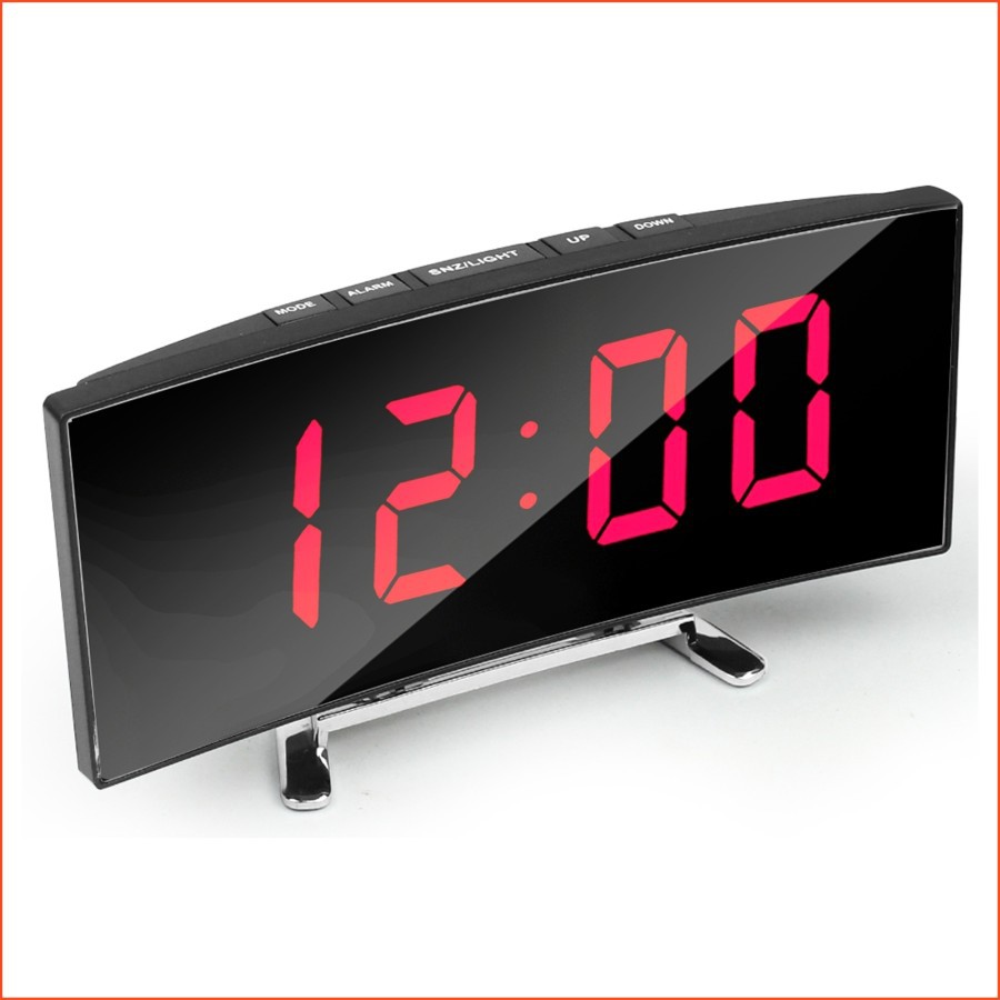 Jam Meja Digital Led Weker Alarm Clock Mirror DS-6507 RED