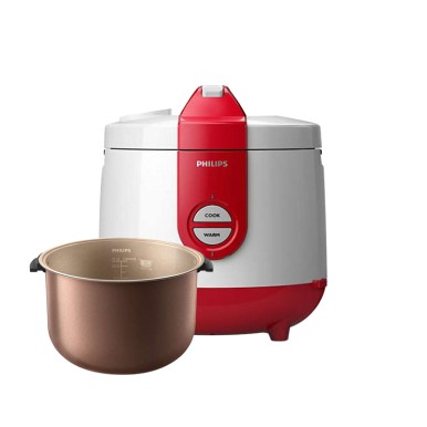 PHILIPS Magic Com Rice Cooker 2 L HD3119/32 - Basic Red