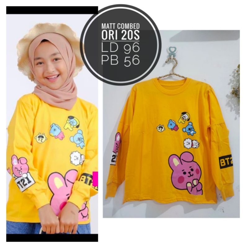 kaos anak&quot; BTS size tanggung