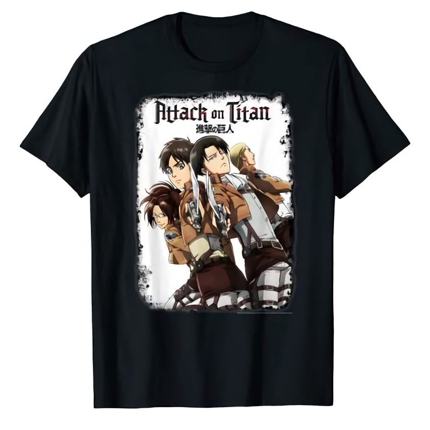 Tshirt Attack on Titan Groups White Shingeki No Kyojin