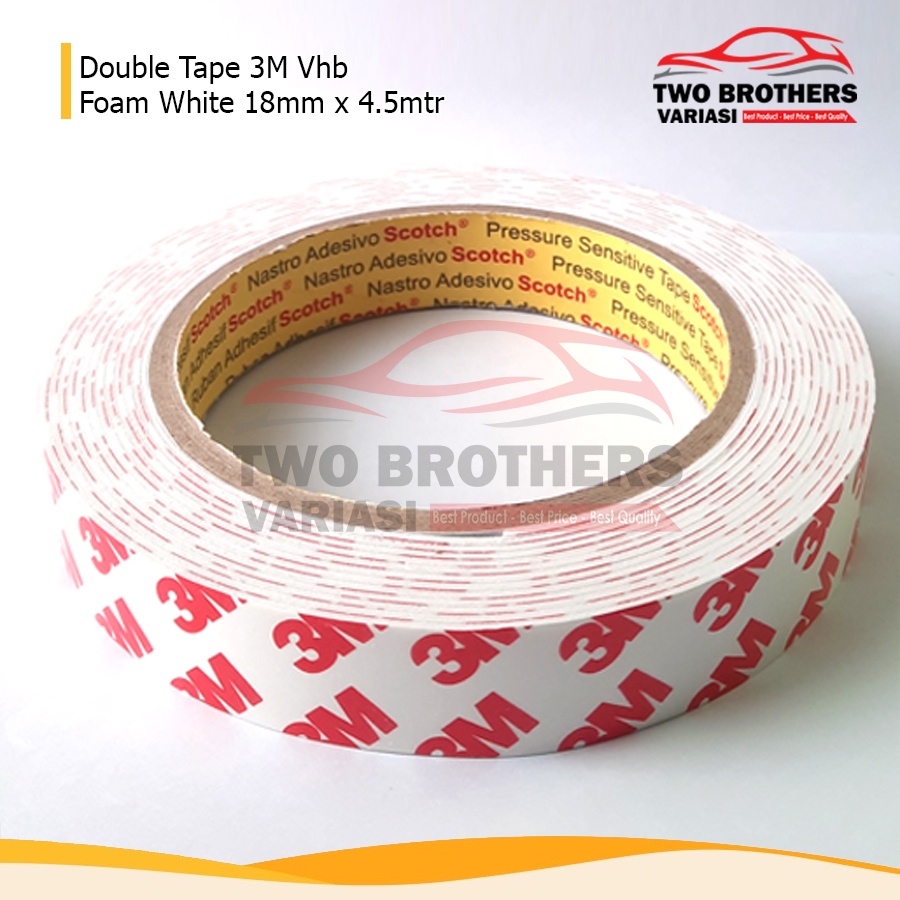 Double tape 3M foam White 18mm x 4mtr