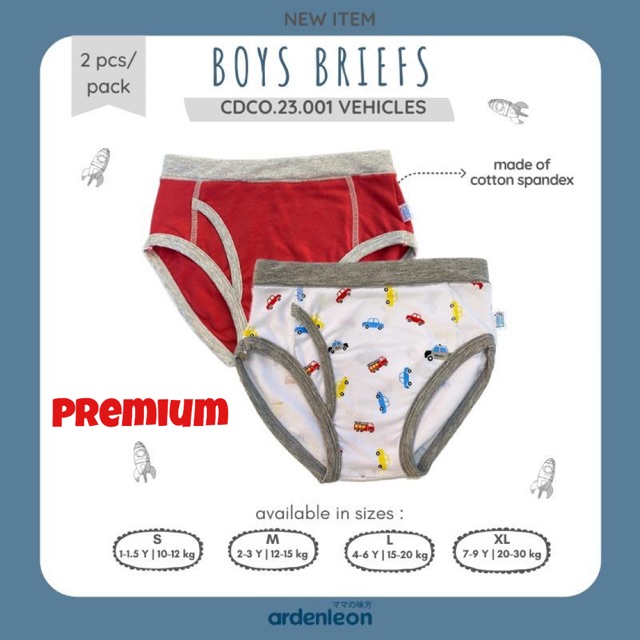 ArdenLeon Celana Dalam CD Anak Laki / Arden Leon Briefs Boys