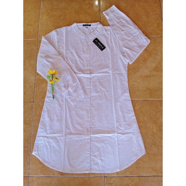 FREE ONGKIR TUNIK HARA PUTIH KATUN PREMIUM