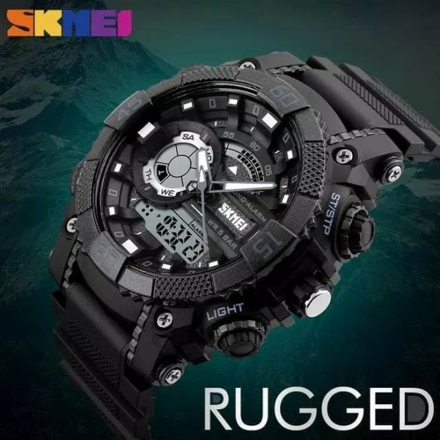 Jam SKMEI AD 1228 original double time free paper BOX