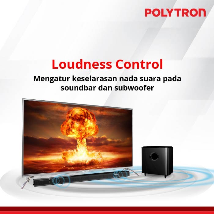 Polytron LED TV 55 Inch 55BU8850 Cinemax Soundbar 4K UHD