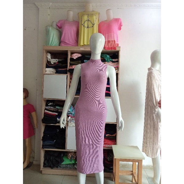 DRESS BODYCON SLEEVELESS BRANDED TERMURAH