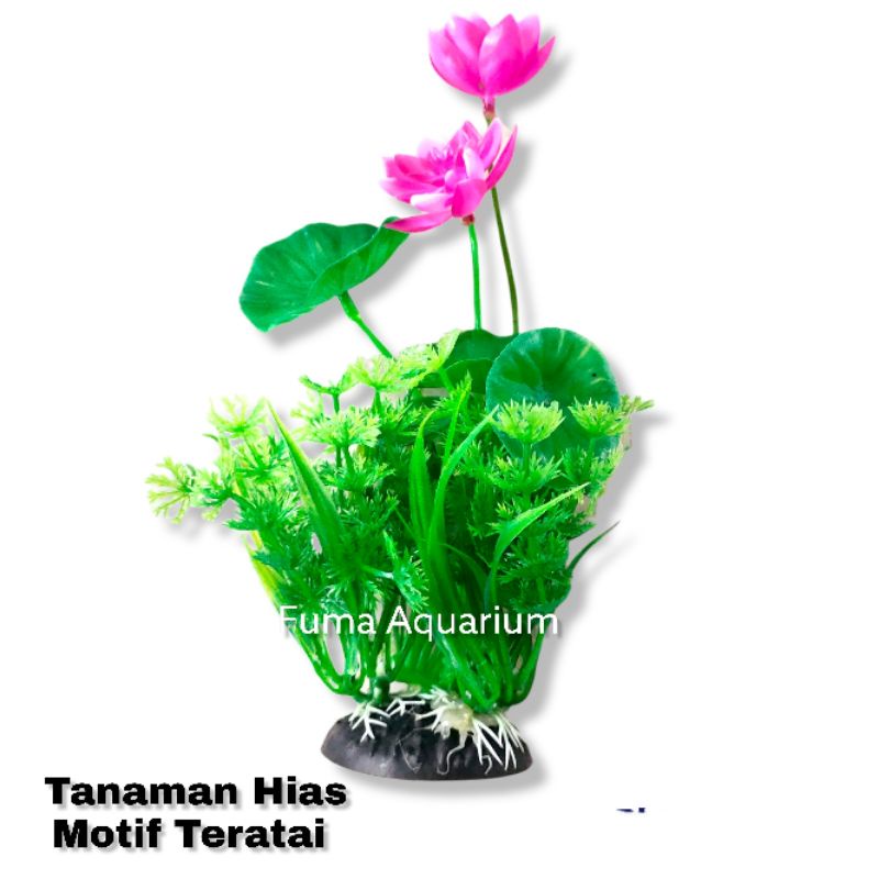 Tanaman Hias Plastik Sakkai Pro No.12 Rumput Bunga Teratai Import Hiasan Aquarium Aquascape