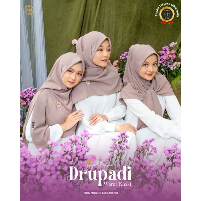 JILBAB INSTAN DRUPADI KHAKI