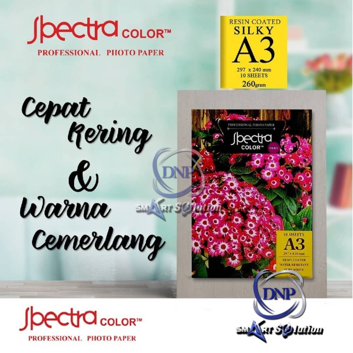

(DISKON TERMURAH) Spectra Professional Silky Photo Paper A3-260Gsm / Kertas foto Silky