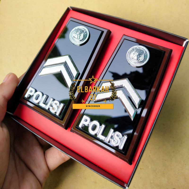 PANGKAT BRIPTU PDH FUL AKRILIK LIS COKLAT / PANGKAT POLISI