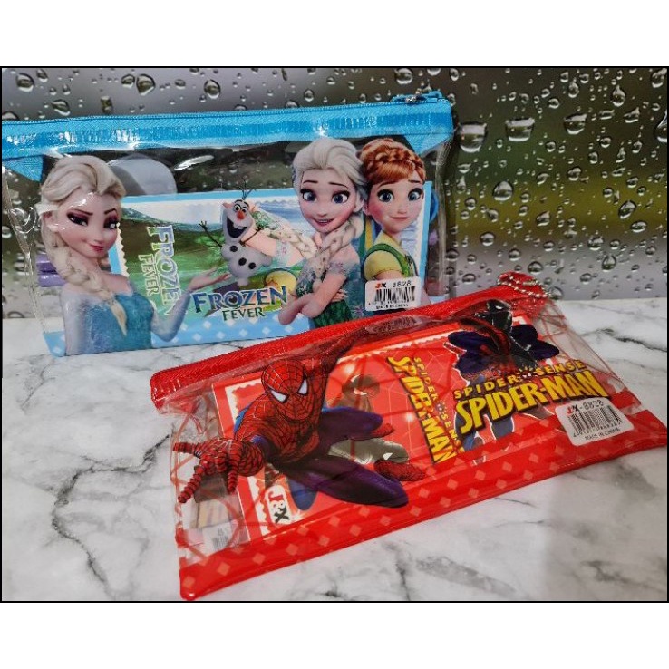 

Study Set (JX8828) / Stationery / Alat Tulis Set DORAEMON SPIDERMAN LITTLE PONY HELLO KITTY FROZEN