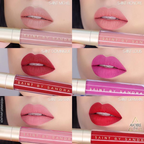 Promo   Matte Liquid Lipstick Lipstik Lip Stick SAINT by Sandra Lipquid Matte BPOM Original Asli