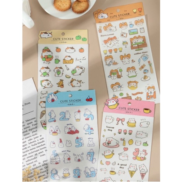 

Hisome Cute Stickers washi paper kisscut bujo decor jurnal