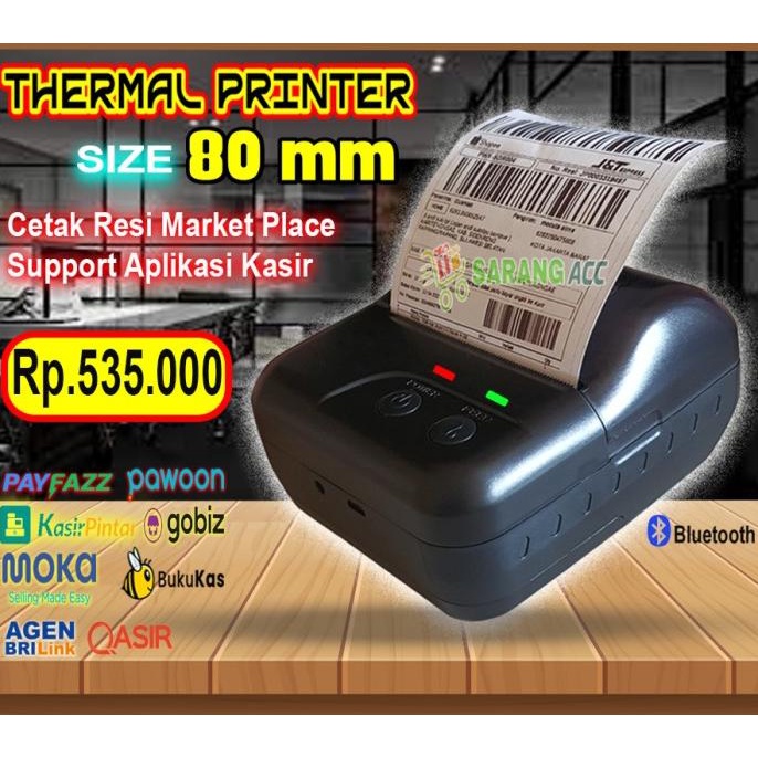 Printer Thermal Bluetooth 80Mm Bt80 Printer Struck 80Mm