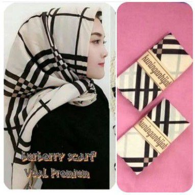 Segi empat Burberry segi empat Burberri motif segi empat murah grosir segi empat deenay kw