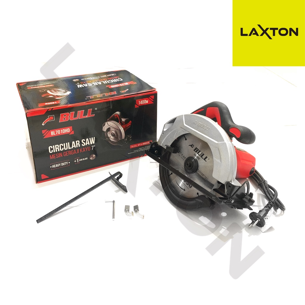 BULL Mesin Gergaji Circular Saw 7&quot; Heavy Duty BL7010HD