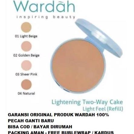 [PRODUK KMNKQ] [ PROMO ] bedak wardah lightening two way cake light feel fel padat powder foundation
