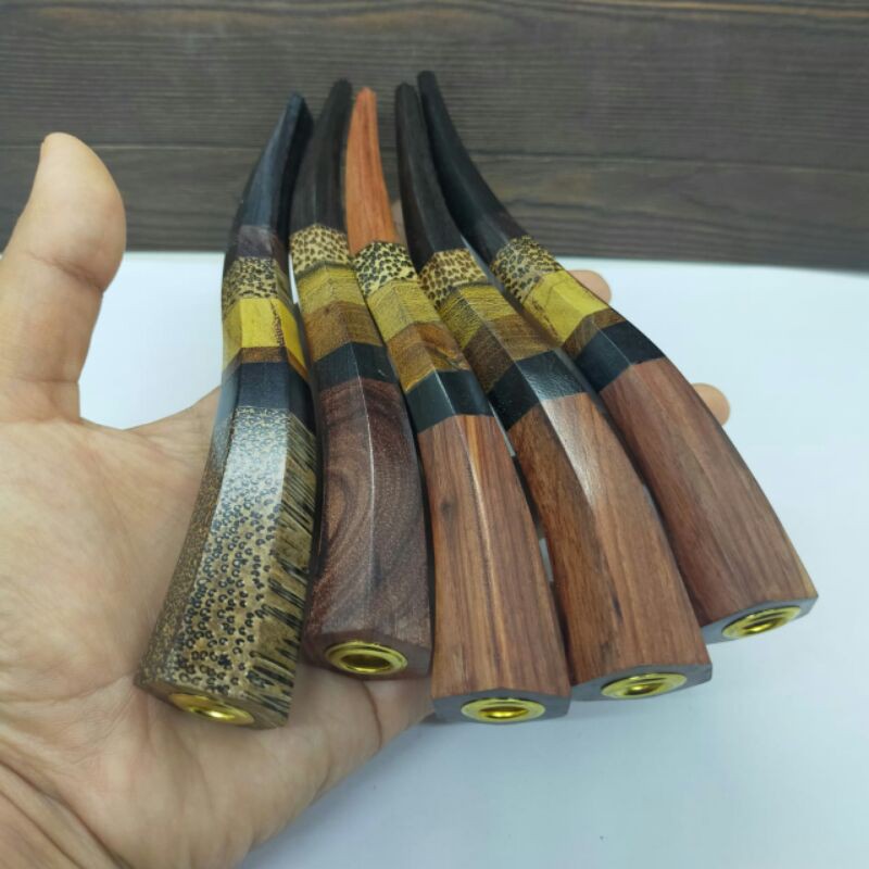 pipa rokok kombinasi kayu bertuah panjang 14 cm