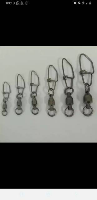 BALL BEARING SWIVEL with COASTLOCK SNAP BLOOD (TROLLING SNAP)