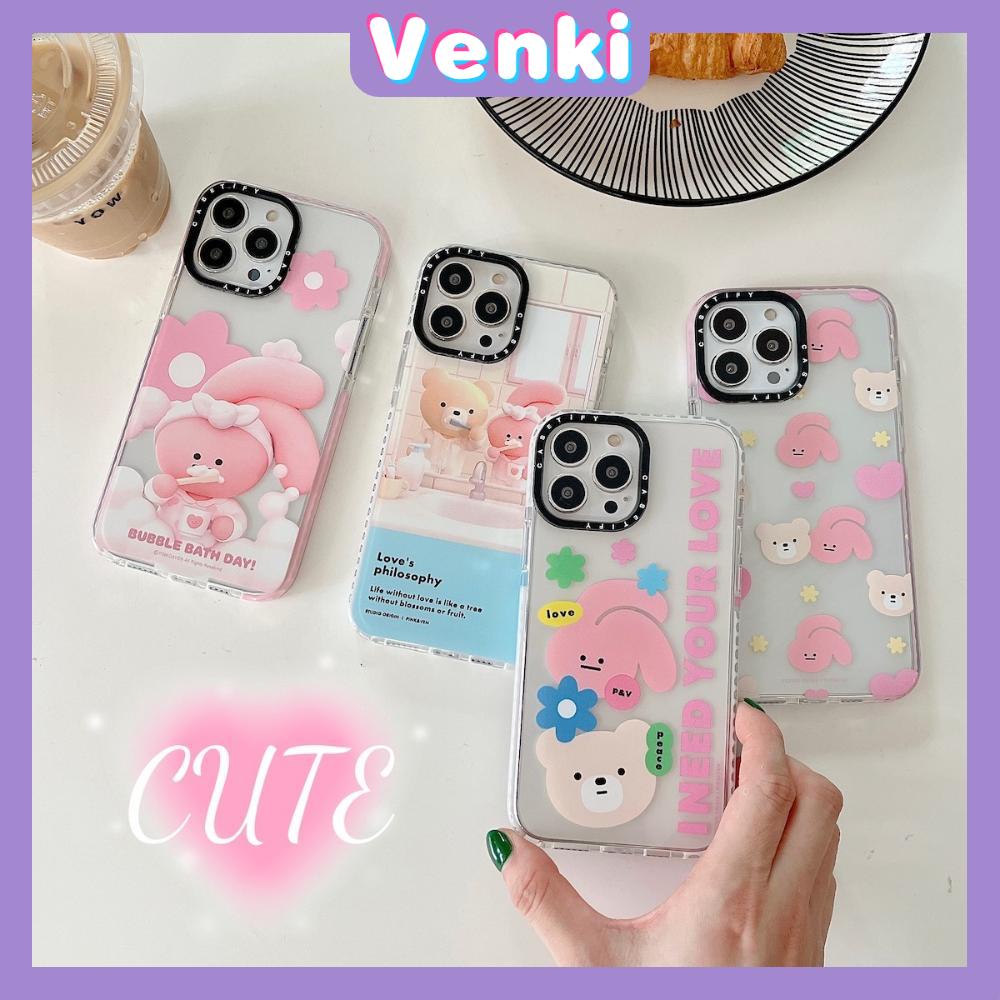 iPhone Case Thick Silicone Soft Case Clear Case Shockproof Camera Protection Pink Cartoon Cute For iPhone 11 iPhone 13 Pro Max iPhone 12 Pro Max iPhone 7 Plus xr