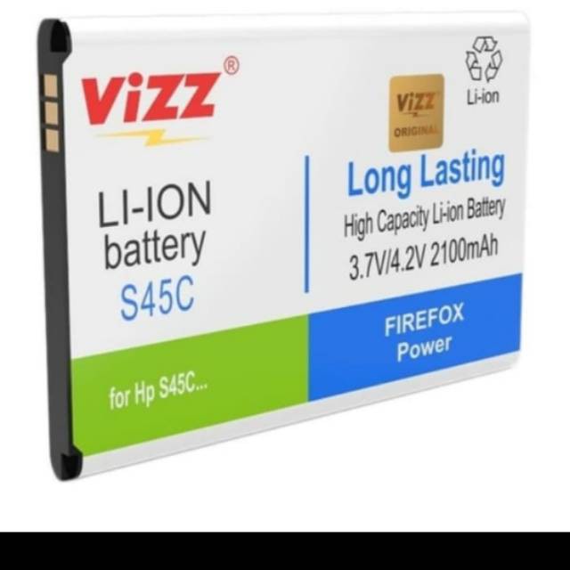 Vizz Double Power Battery Batre Baterai Vizz Advan S45C S45A