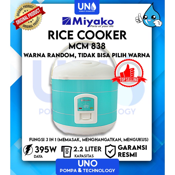 Miyako Magic Com Rice Cooker Penanak Nasi 2 Liter MCM-838 / MCM838 / MCM 838