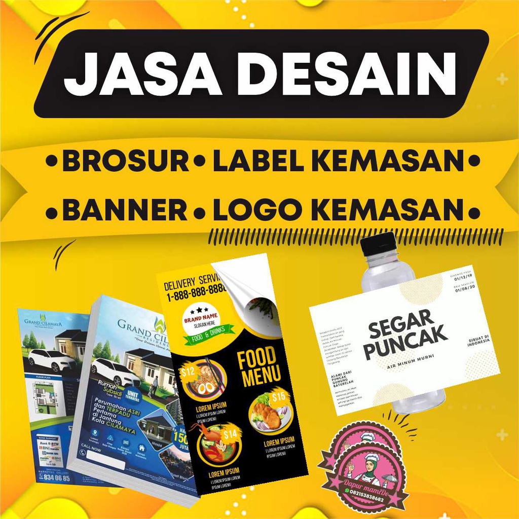 Jual Jasa Desain Label Kemasan Logo Kemasan Logo Olshop Brosur Banner Poster Backdrop Dll 8602