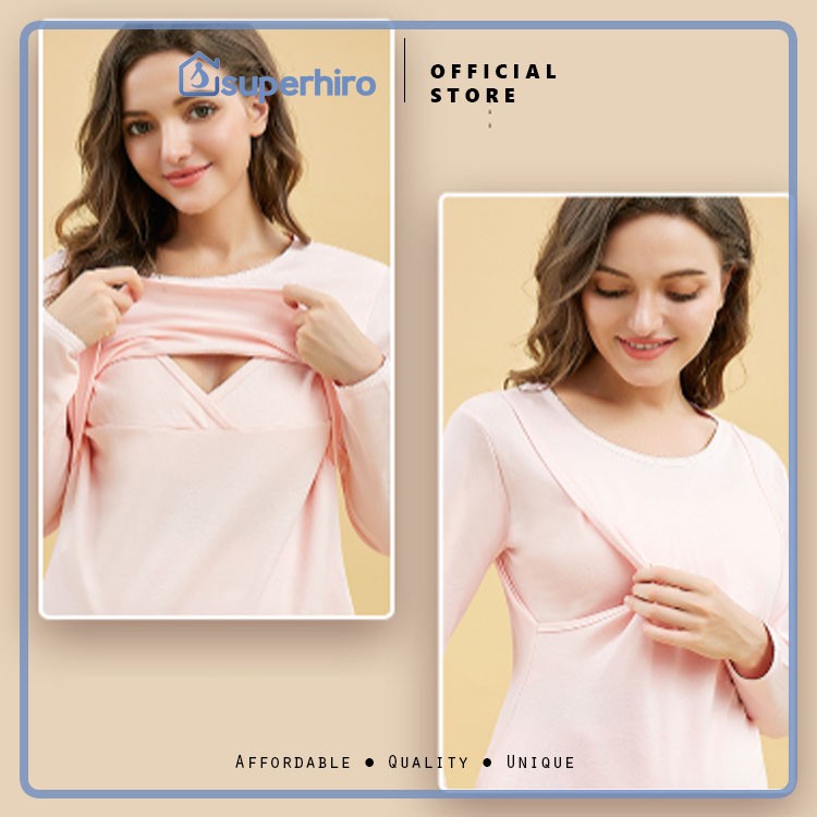 Baju Atasan Tangan Panjang Menyusui Busui Hamil Nursing Maternity