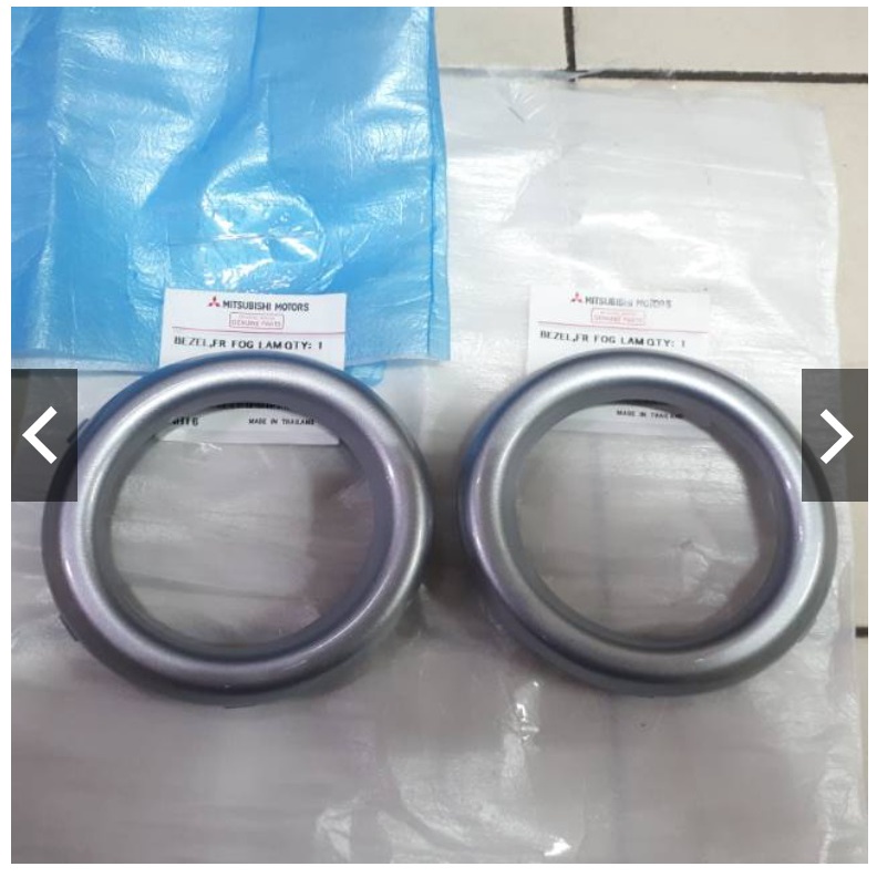 Ring Cover Foglamp Silver Asli Mitsubishi Pajero Sport