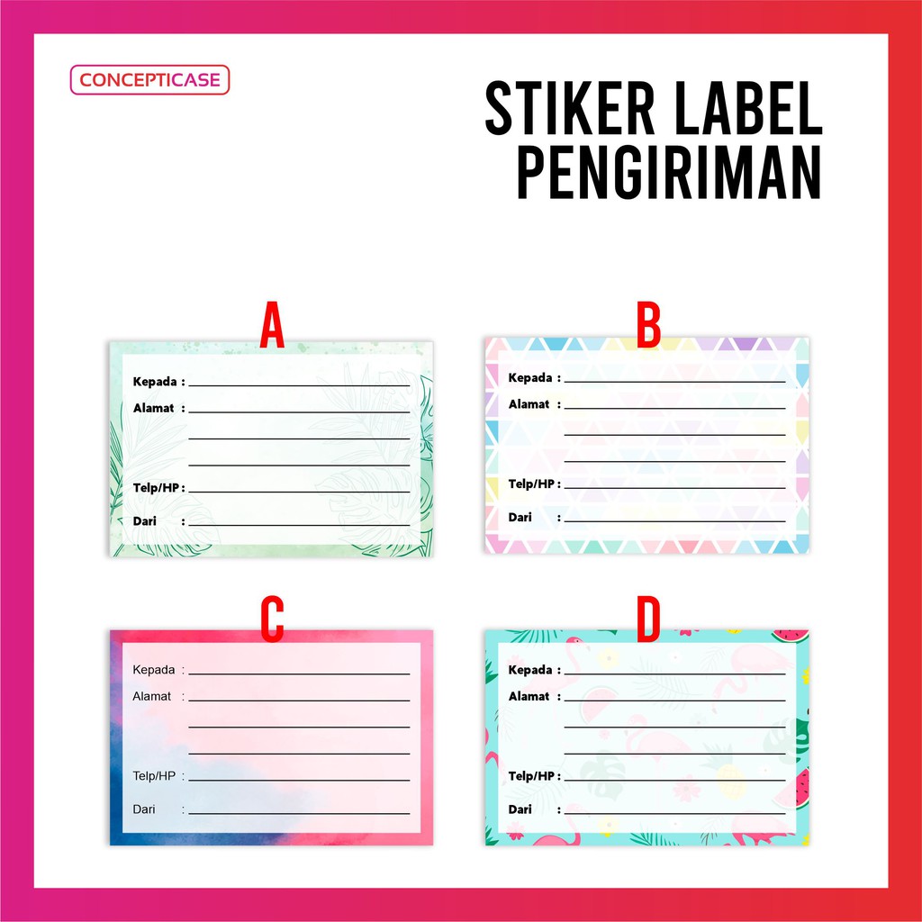 STIKER PENGIRIMAN / STIKER LABEL PENGIRIMAN ONLINE SHOP