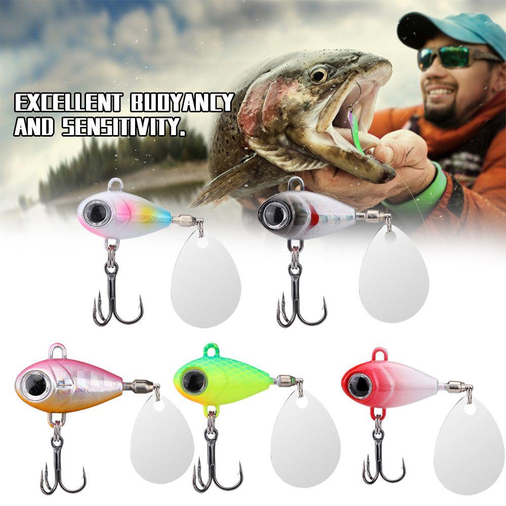 Preva Umpan Pancing Metal Spinner Tackle 8g/28mm Getaran Putar Payet Treble Hook