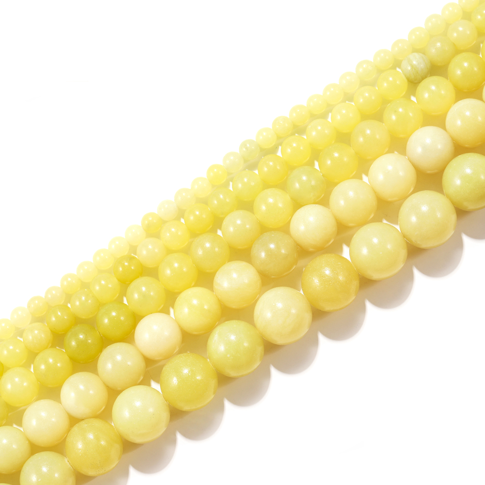 1strand/lot 4-12mm Polishing Natural Yelk Yellow Agates Stone Round Loose Beads For Jewelry Making Necklace Bracelet Wholesale