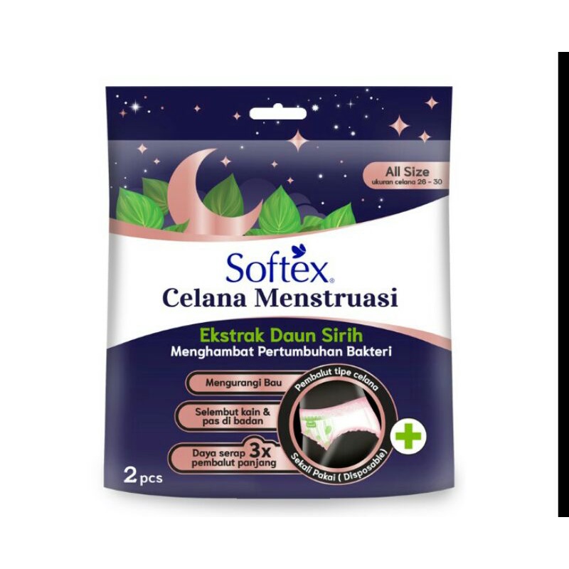 Softex Celana Menstruasi Pembalut Daun Sirih 2pcs