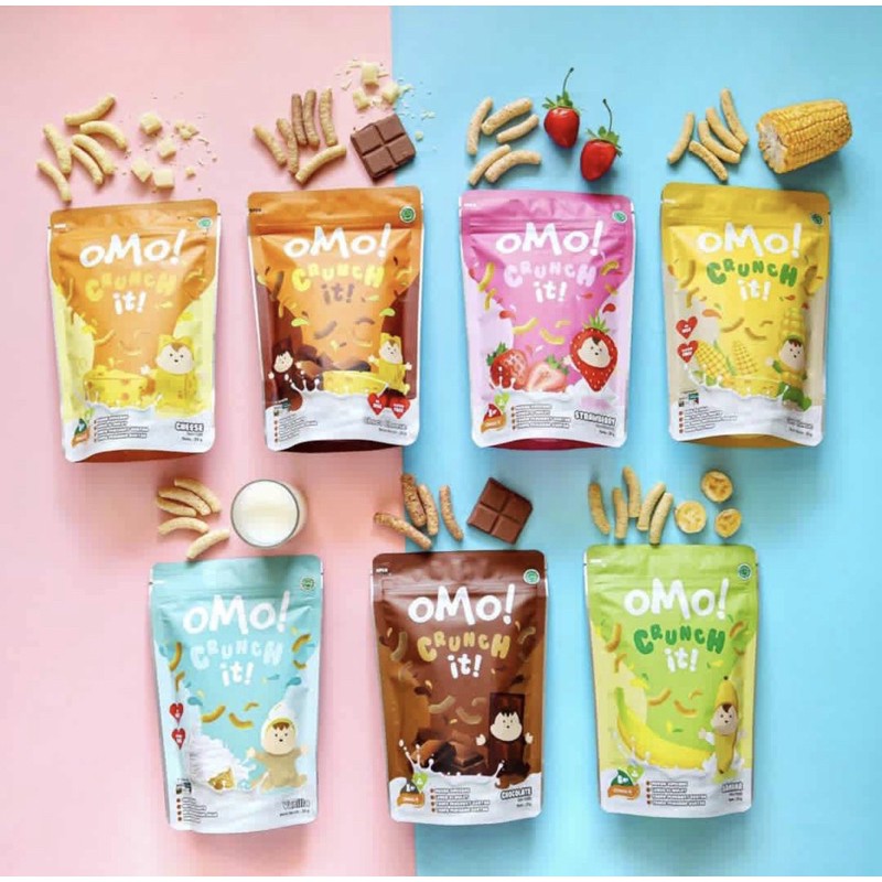 OMO! CRUNCH IT Snack Sehat Bayi 8 Bulan+/Makanan bayi/cemilan bayi