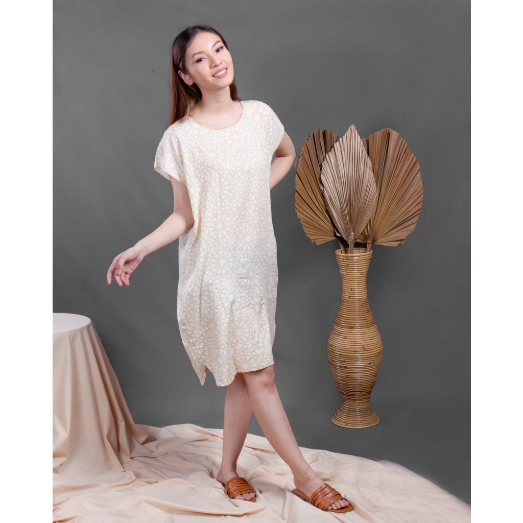Daster Midi Rayon Ibu Hamil Daster Rumah Motif Random DS01