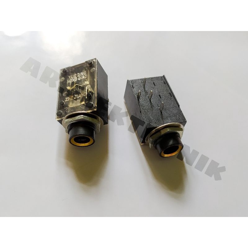 Socket Mic Mono Transparan 4 Kaki || Socket Mic Mono (harga satuan)
