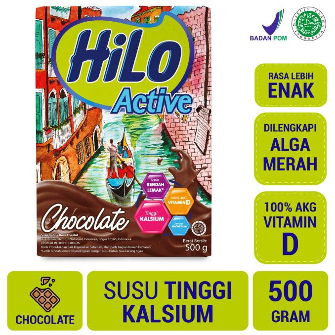 

Cuci Gudang Awal Tahun HiLo Active Chocolate 500gr - Susu Tinggi Kalsium Promo Awal tahun