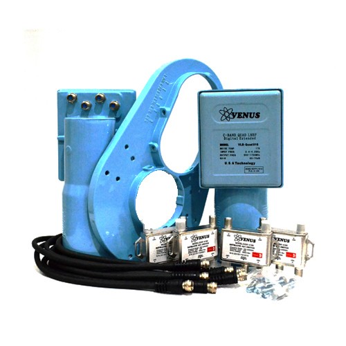 LNB Venus Parabola 2 in 1 (V/H) VLB-8166 (2 Satelit 4 Receiver)