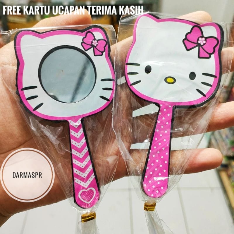 Isi 50 pcs Souvenir Pernikahan Kaca Cermin Karakter KITTY