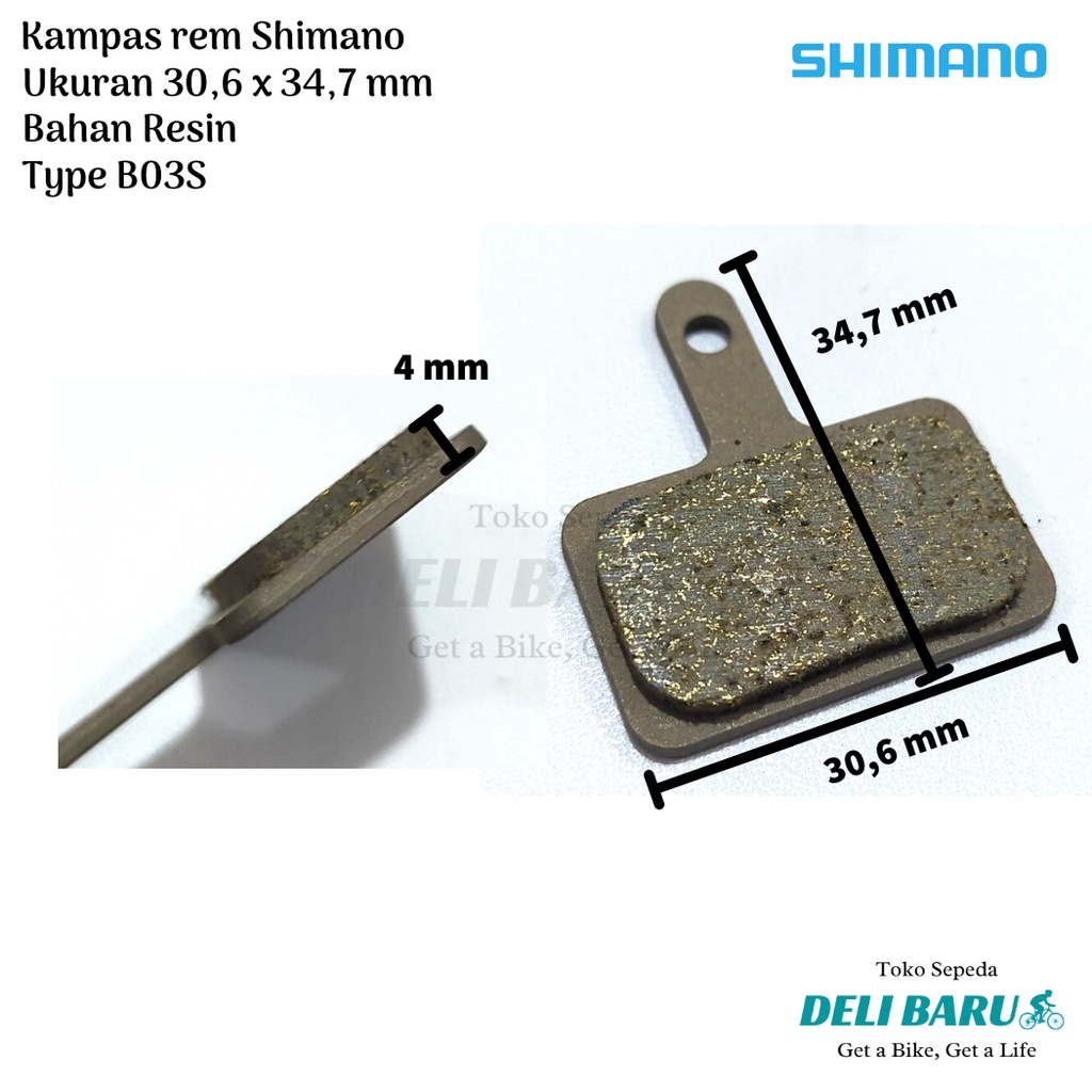 Shimano Kampas rem ORI b03s cakram kode baru dari B01s disc brake pad segi sepeda