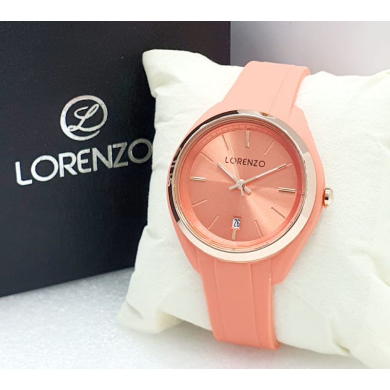 JAM TANGAN LORENZO 71018 TGL RUBBER ORIGINAL