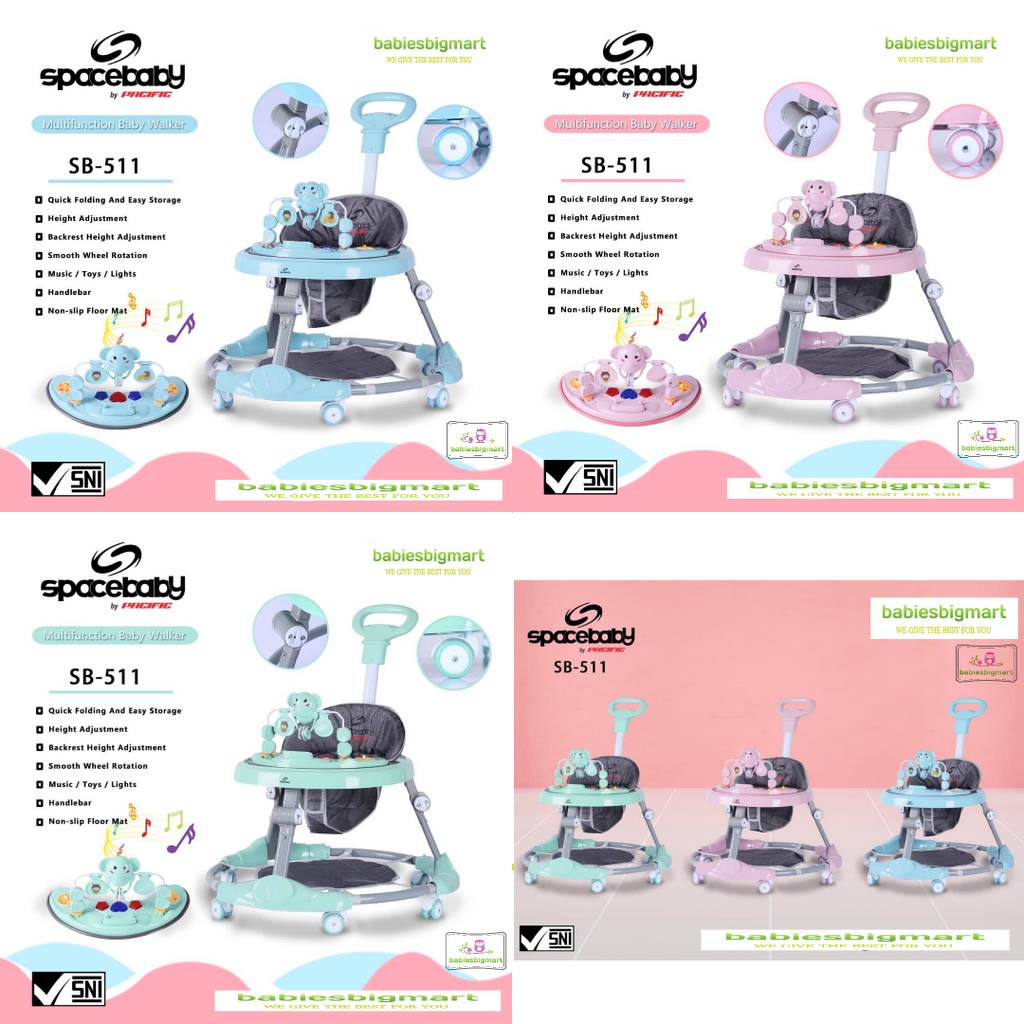 BABY WALKER SPACE BABY ALAT BANTU JALAN SB 512 / 513 / 516 / 511 / 510 / 507 / 509 / 618 / 705 / 709 SPACEBABY