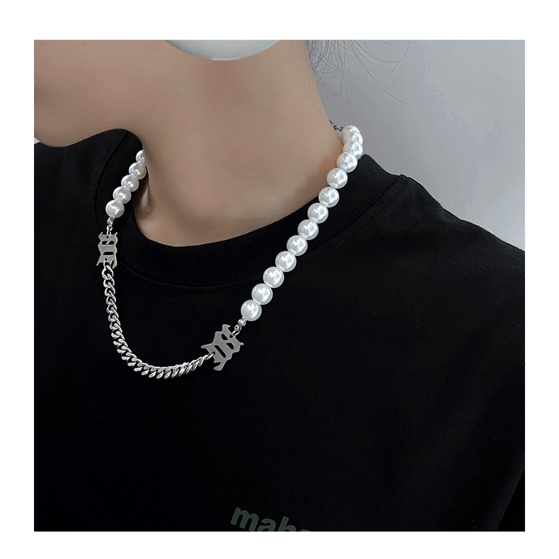 Pearl Stitching Necklace Accessories Clavicle Chain Retro Temperament