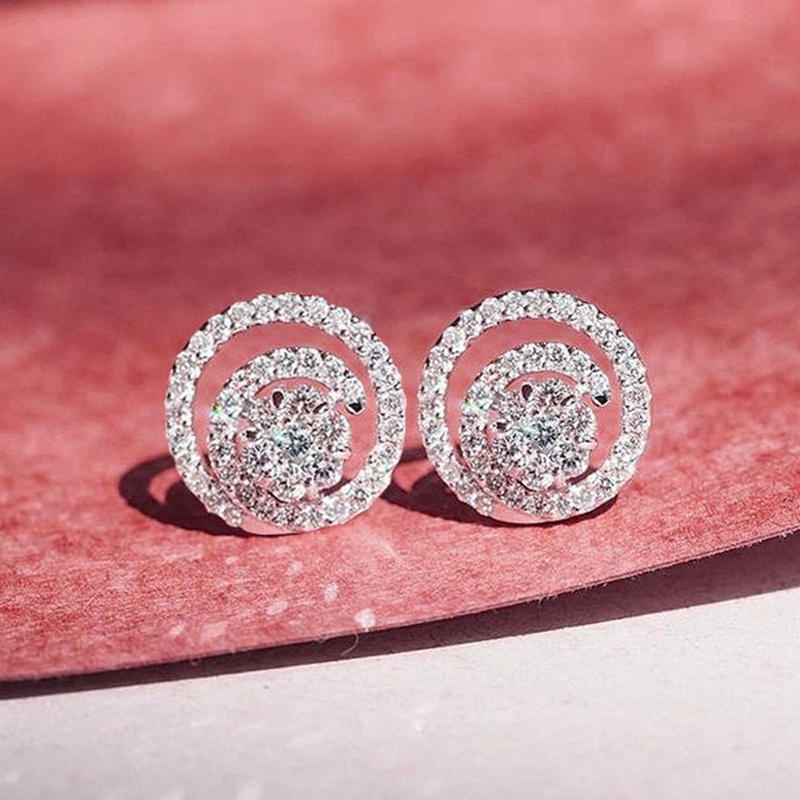 Anting Tusuk Bentuk Helix Hias Batu Cubic Zircon Berkilau Untuk Wanita 2022